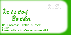 kristof botka business card