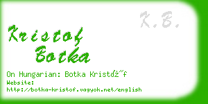 kristof botka business card